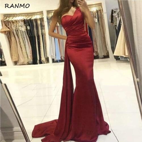 Женские вечерние платья на одно плечо RANMO China At AliExpress