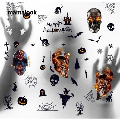 Halloween static sticker holiday window glass scene decoration sticker wall sticker