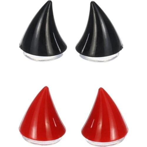 Motorcycle Helmet Corner Horn Decoration Accessories Resilient Suction Cup Soft Horn Decoration Headwear