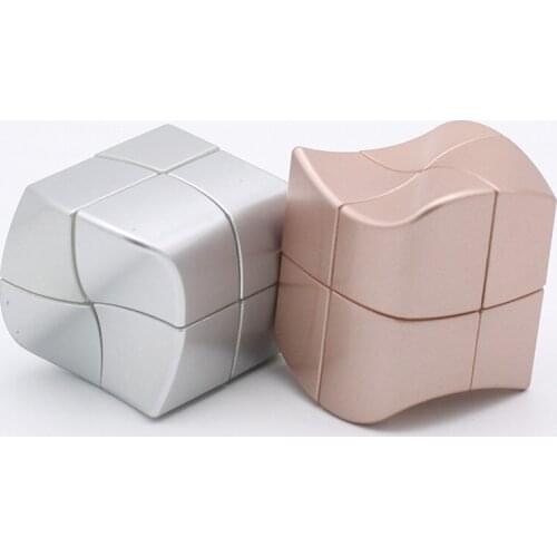 YJ YuanFang 2x2x2 Strange-shape Magic Cube Children Gift Puzzle Cubo Magico Speed Competition Golden Silver Creative Smooth Toy