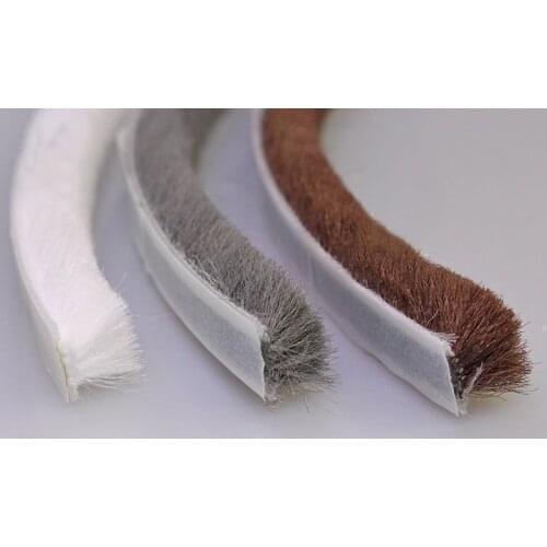 10M Adhesive Seal Strip Door Draught Excluder Window Pile Seal Film Door Brush Glass Home Weather Strip For Door Protector Strip