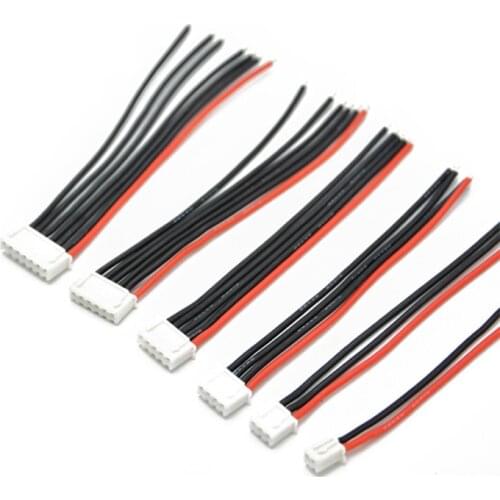 1S 2S 3S 4S 5S 6S 7S 8S LiPo Battery Balance Connector XH2.54mm Plug Charger Plug 2-9pin with 22AWG Silicone Wire
