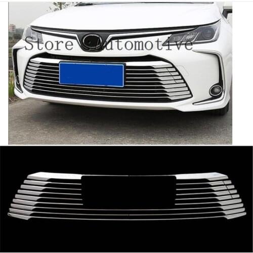 22 pcs for Toyota Corolla Altis 2019 2020 2021 Chrome Front Bumper Grille Moulding cover trim Car styling