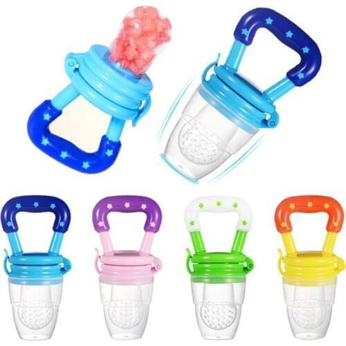 3Pcs Fresh Food Nibbler Baby Pacifiers Feeder Kids Fruit Feeder Nipples Feeding Safe Baby Supplies Nipple Teat Pacifier Bottles