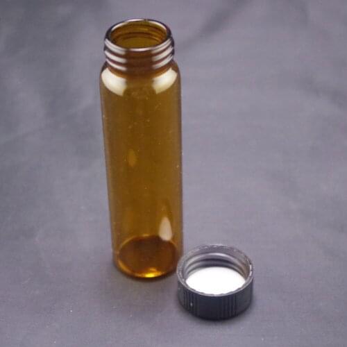 40ml Sample bottle brown glass screw top each bid for 1pc