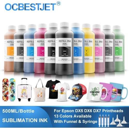 500ML Sublimation Ink Heat Transfer Ink Heat Press Ink For Epson 3800 3880 7700 9700 7800 7880 7600 9600 P800 (11Colors Options)