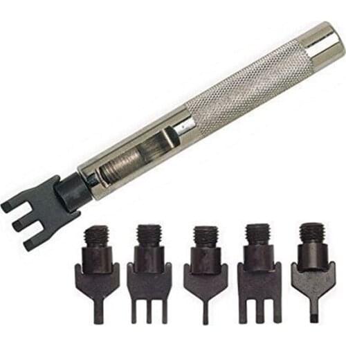 Replaceable Punching Holes Tools Hole Punch Rivet Snap Button Setter Leather Craft Working Tool DIY 6pcs punch head