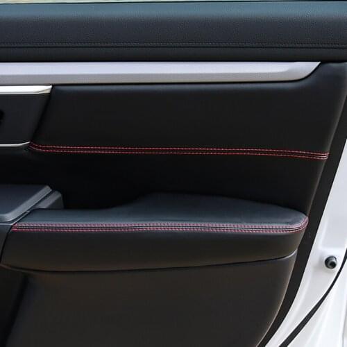 8pcs microfiber leather car door handle panel armrest trim protective cover accessories for Honda CRV 2017 2018 2019 2020 2021