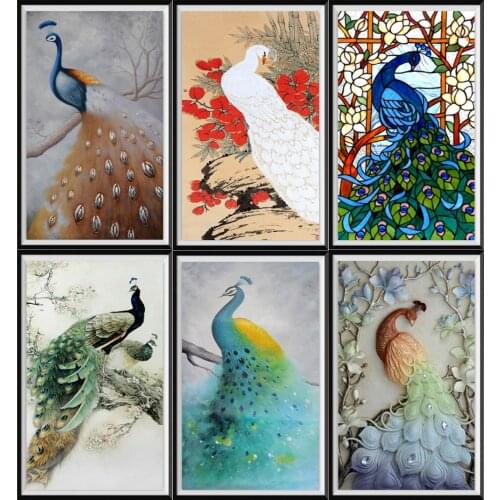 5d Diy Diamond Painting Animal Peacock Cross Stitch Kit Handmade Gifts Home Decoration Crafts Support Private Customization