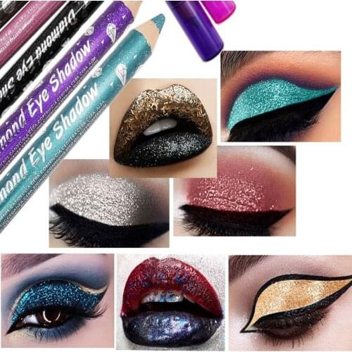 Glitter Primer Waterproof Eyeliner Eye Makeup Eyeshadow Makeup Glitter Liquid Long Lasting Colourful Eyeshadow Pen Makeup Tools