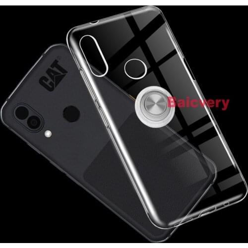 Case for Cat S62 Pro Cover Magnetic Car Finger Ring Holder Soft TPU Shockproof Case for Cat S62 Pro Coque