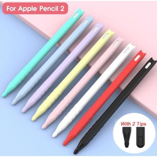 Pen Case Soft Silicone Sleeve Protective Cap Nib Cover Tip No-Slip Touch Pen Stylus Cover Holder For Apple Pencil 2nd Generation