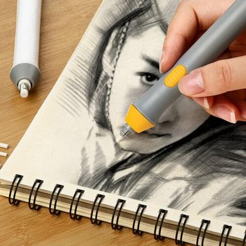 Office School Students Electric Eraser for Sketch Writing Drawing Battery Powered Electric Eraser Students Stationery Gift