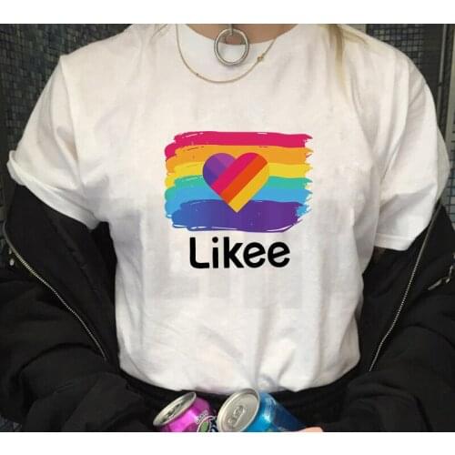 Likee T Shirt Women Kids Childrens LIKEE Tees Russia Style Streetwear Short Sleeve Oversized T Shirts Graphic Tees Tshirt Men