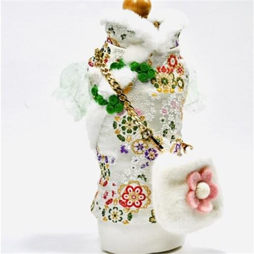 Chinese New Year Pet Clothes Dog Coat Outfit Cat Puppy Small Dog Costume Tang Suit Cheongsam Chihuahua Yorkie Poodle Clothing A3