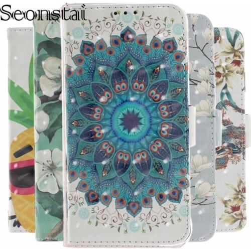 Colorful Painted Covers For Huawei P20 Pro P Smart Y9 2018 PU Leather Stand Cases for Huawei Mate 10 Lite Honor 7A 10 Enjoy 7s