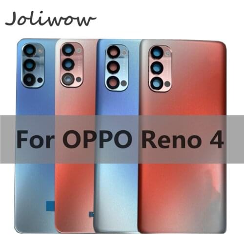 6.4“ New For Oppo Reno 4 Battery Back Cover Housing Door Case for OPPO Reno 4 Back Battery Cover With camera lens
