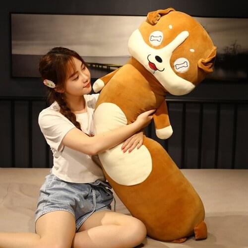 New Huge 70/100/130CM Cute Dog Plush Toys Kawaii Husky Long Pillow Stuffed Soft Animal Dolls Children Baby Creative Gift
