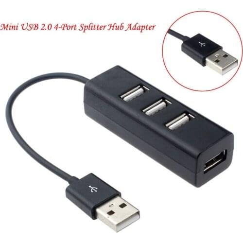 New High Speed Thin Slim 4 Ports USB 2.0 Hub USB Hub With Cable For Laptop PC Computer USB adapter