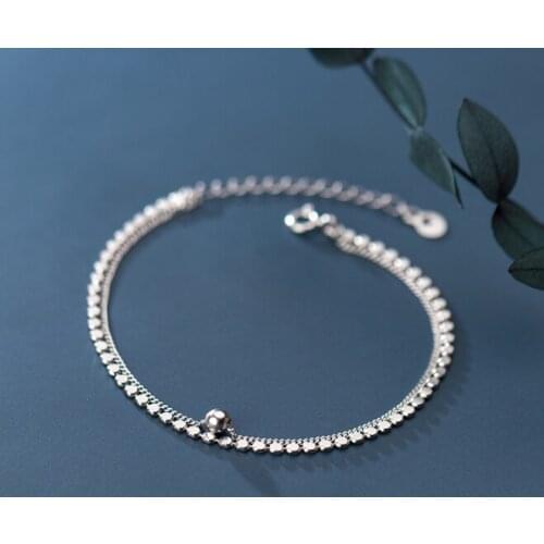 Authentic REAL. 925 Sterling Silver Jewelry Double Rows layered LUCKY Coin &BALL Round chain Bracelet GTLS934
