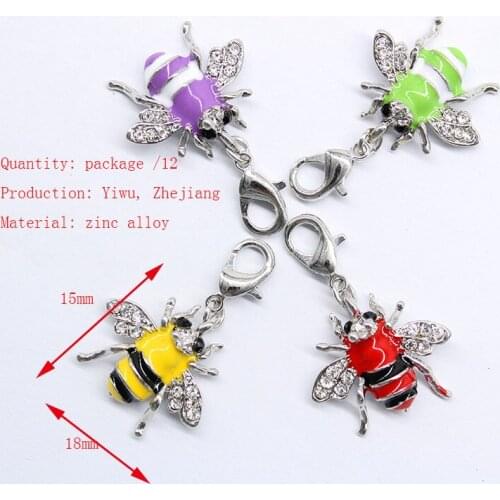 Sweet honey bees lobster clasp pendant new DIY fashion jewelry accessories 2016 classical aesthetic romantic style