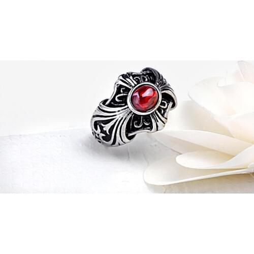 Popular Rubine Mens Jewelry, 2014 New Fashion Stainless Steel Punk Jewelry Mens Rings