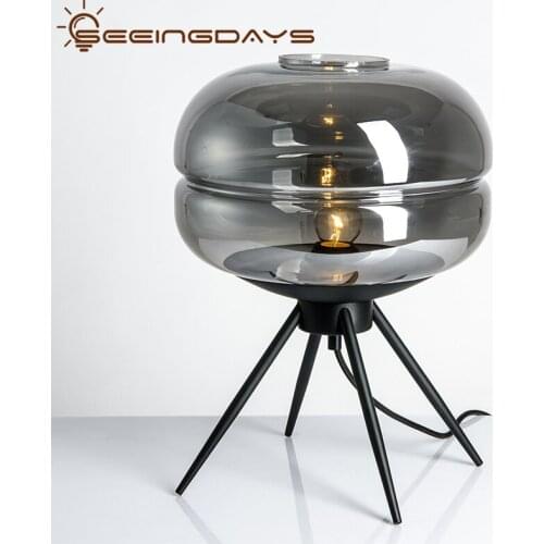 Post-Modern Glass Table Lamp Nordic Simple Light Luxury Ins Living Room Bedside Lamp Creative Designer Net Red Bedroom