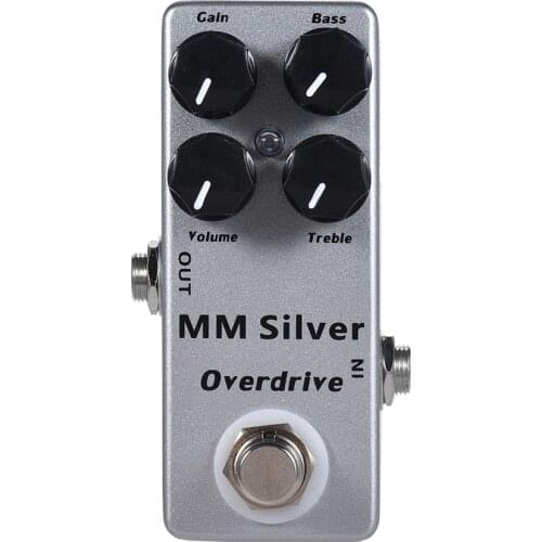 MOSKY MM Silver Electric Guitar Overdrive Guitar Effect Pedal Full Metal Shell True Bypass Guitar Pedal Guitar Accessories