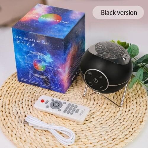 LED Night Light Star Galaxy Projector Voice Control Music Planet Laser Projection Light USB Portable Home Atmosphere Decoration