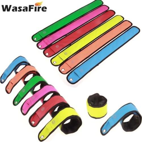 WasaFire LED Light Cycling Headwear Night Safety Riding Armband Outdoor Sports Night Running Wrist Cycling Arm Belt Headband