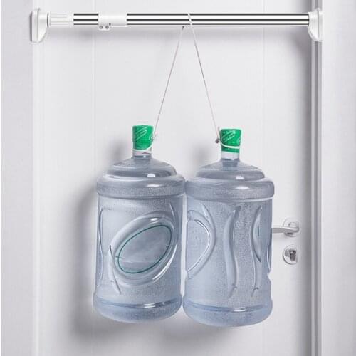 Extendable Stainless Steel Simple Support Rod Telescopic Clothing Rod Punch-free Adjustable Shower Curtain Rods And Accessories