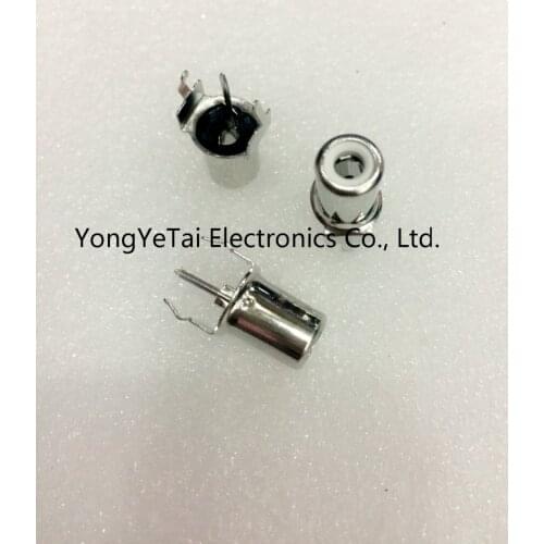 YYT 10PCS AV with the core socket 2 RCA pin seat hole PCB solder receptacle lotus seat AV1-8.4-2B 180 degrees