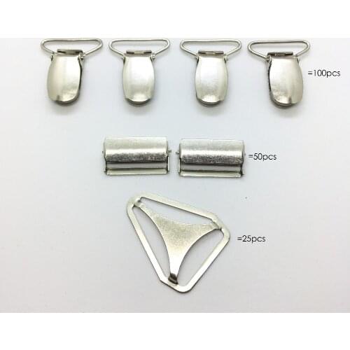 25 Sets 1" 25mm Suspender Clips Hardware Supplies