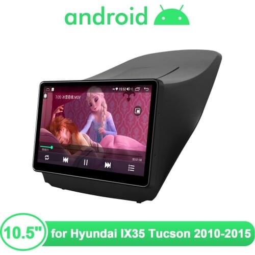 1 din Radio Android 10 10.5 Inch Car Stereo Central Multimedia For Hyundai IX35 Tucson 2010-2015 Support Steering Wheel Control