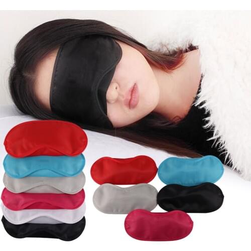 1 PC Solid Color Eye Mask Soft Blindfold Travel Relax Sleeping Aid Eye Shade Cover Camping Hiking Eye Patch Health Care