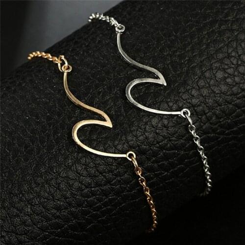 1PC Simple Wave Chain Anklet Ankle Bracelet Barefoot Sandal Beach Foot Jewelry Women