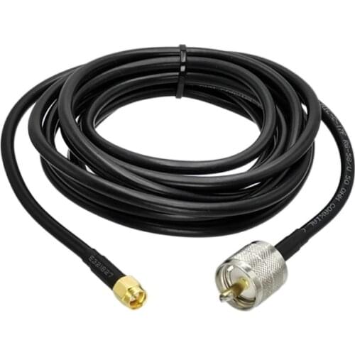 1Pcs RG58 SMA Male Plug to UHF PL259 Male Plug Connector RF Coaxial Jumper Pigtail Cable For Radio Antenna 6inch~30M