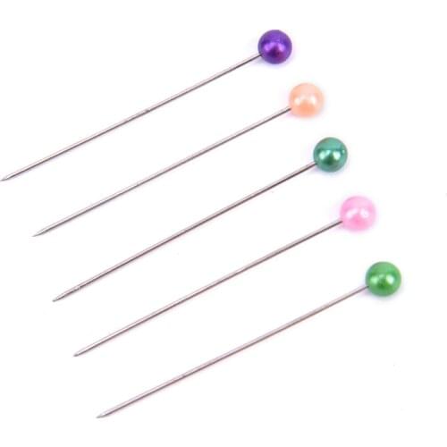 100PCS/Lot DIY Extra Long Pearl Head Dressmaking Pins Wedding Corsage Florists Sewing Tool