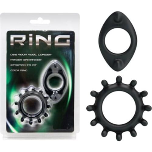 2pcs/set Silicone Male Cock Rings Time Delay Ejaculation Penis Rings Adult Lasting Sex Toys Sex Products For Men / Couple O15