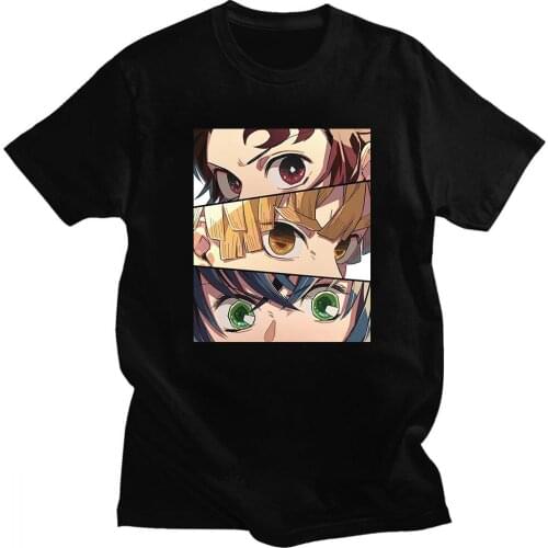 2020 Anime Demon Slayer Graphic Tees Men Harajuku Cartoon Streetwear Kimetsu No Yaiba Funny T Shirt Unisex T-shirt Male Tops