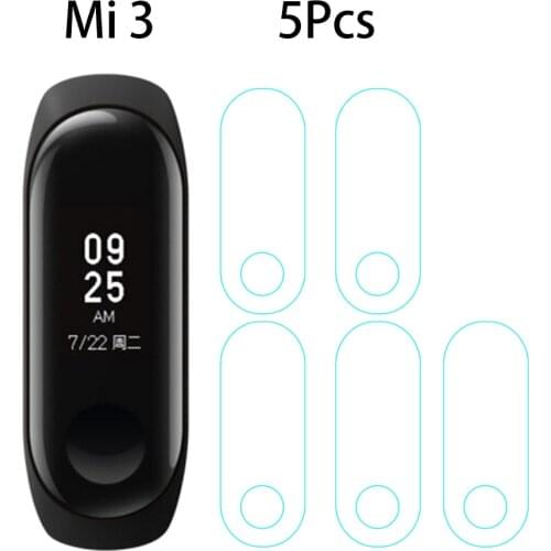 5/4/3/2/1pcs/Lot for Xiaomi Mi Bands 3 Smart Wristband Screen Protector Ultrathin Soft HD Anti-Scratch Protective Film Cover