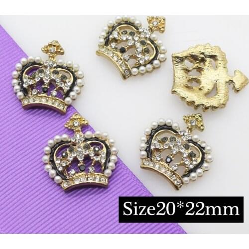 Fashion 5pcs/lot crystal crown button Metal Diamante rhinestone button for Wedding Decorative Girl Jewelry Diy hiar accessory