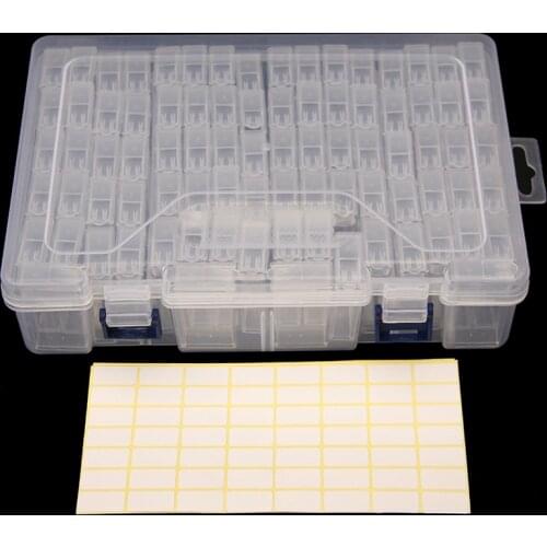 84/56pcs Bottles Diamond Painting Tools Accessories Storage Box Beads Container Diamond Embroidery Stone Mosaic Convenience Box