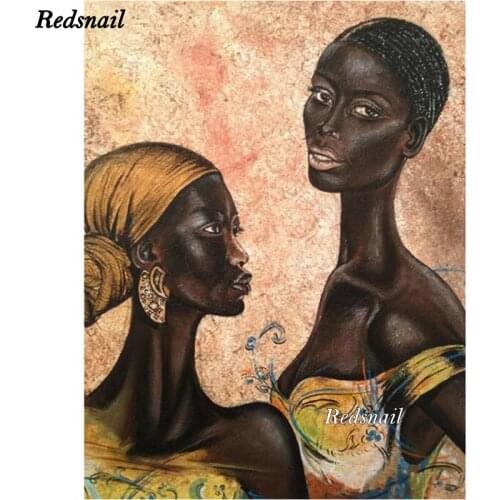 African woman black Full Square Round 5D DIY Diamond Painting Cross Stitch Diamond embroidery Mosaic decor gift decor art EE856