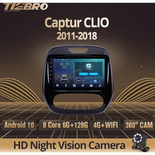 2DIN Android 10 Car Radio For Renault Captur CLIO 2011-2018 GPS Navigation Stereo Receiver Auto Radio Car Multimedia Player IGO