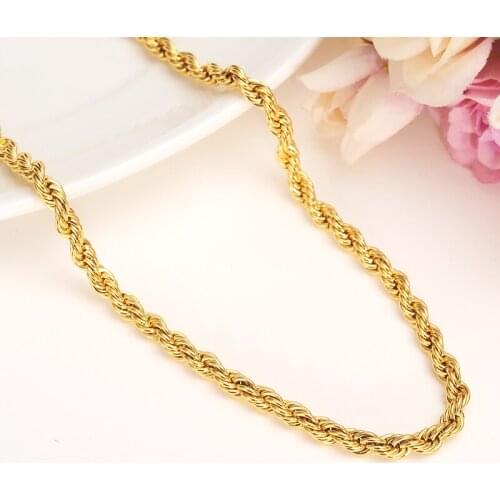 Bangrui Hip Hop Rope Necklace For Men Gold Color Thick C Hippie Rock Chain Long/Choker Hot Fashion Jewelry