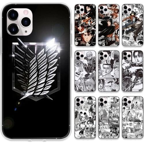 Attack on Titan Phone Cases for IPhone 12 Mini Pro 7 8 Plus for IPhone 11 Pro X XS MAX XR Wing of Freedom TPU Cover Coque