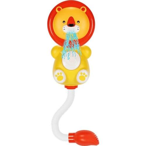 Electric Lion Bath Toy Spray Water Shower Swim Pool Bathing Toys For Kids With Light Music LED Light Toys Gift