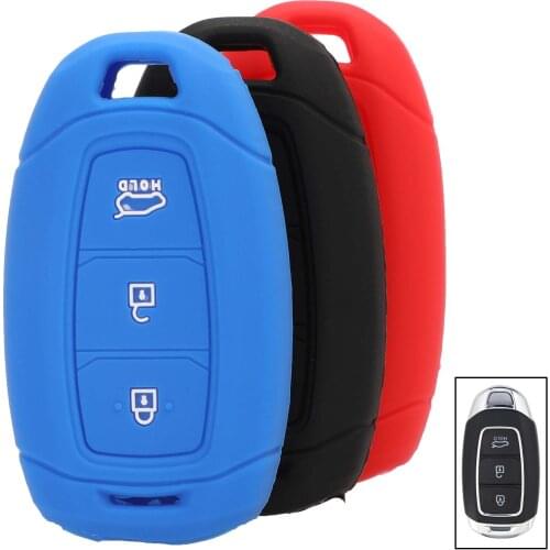 Kutery 3BTN Remote Coloful Silicone Key Cover Case For Hyundai i30 i35 Azera Elantra Solaris Grandeur Ig Accent Santa Fe 2018
