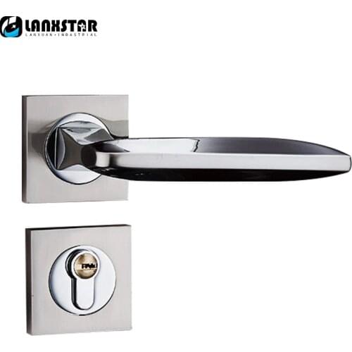 LANXSTAR New American Style Handle Heavey Duty Solid Wood Door Lockset Mechanical Split Handle Lock
